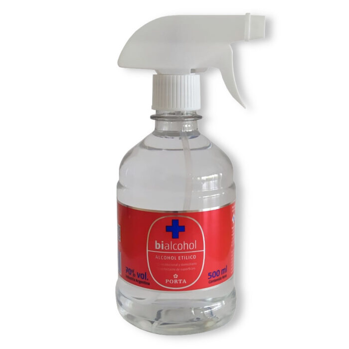 Alcohol etílico Porta 70% x 500ml con pulverizador