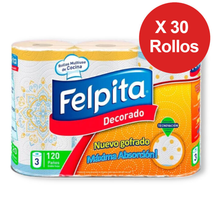Rollo de cocina Felpita decorado x 30u.