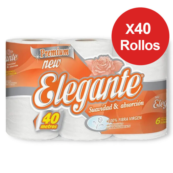 Papel higiénico Elegante Premiun 40m x 48u.