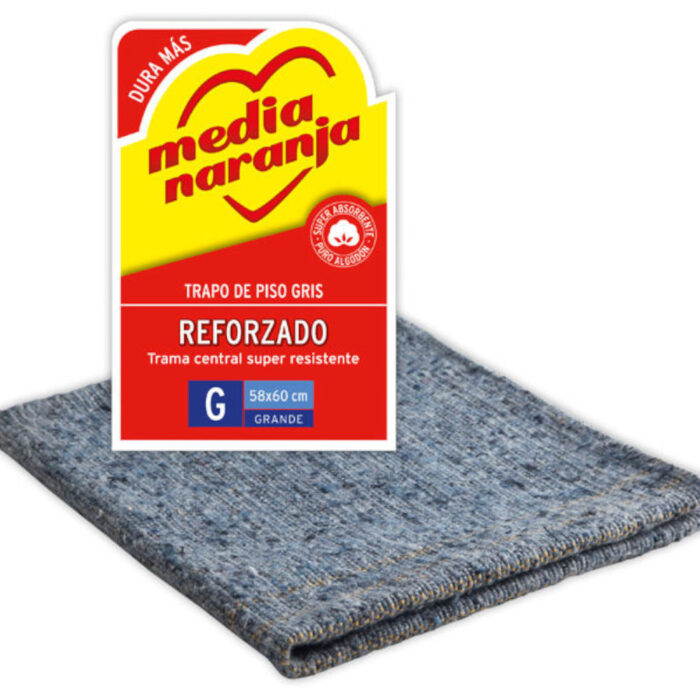Trapo de piso gris profesional Media Naranja