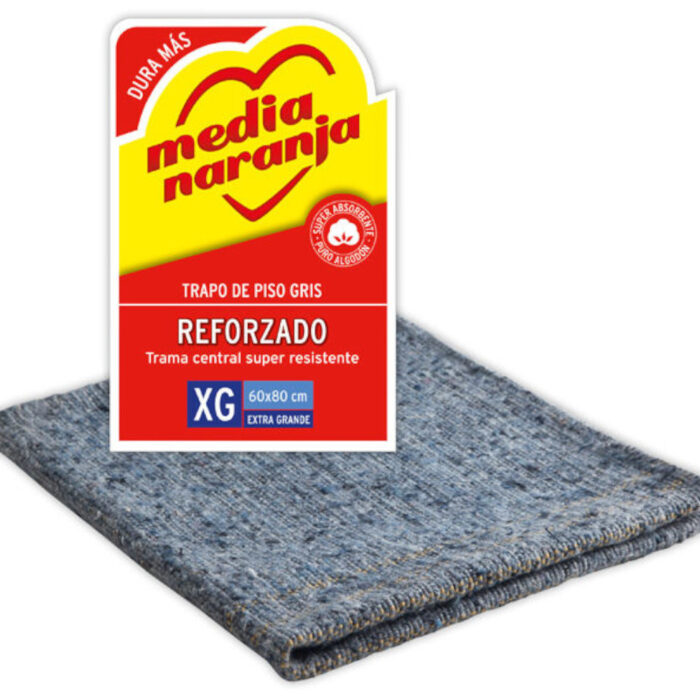 Trapo de piso gris consorcio Media Naranja