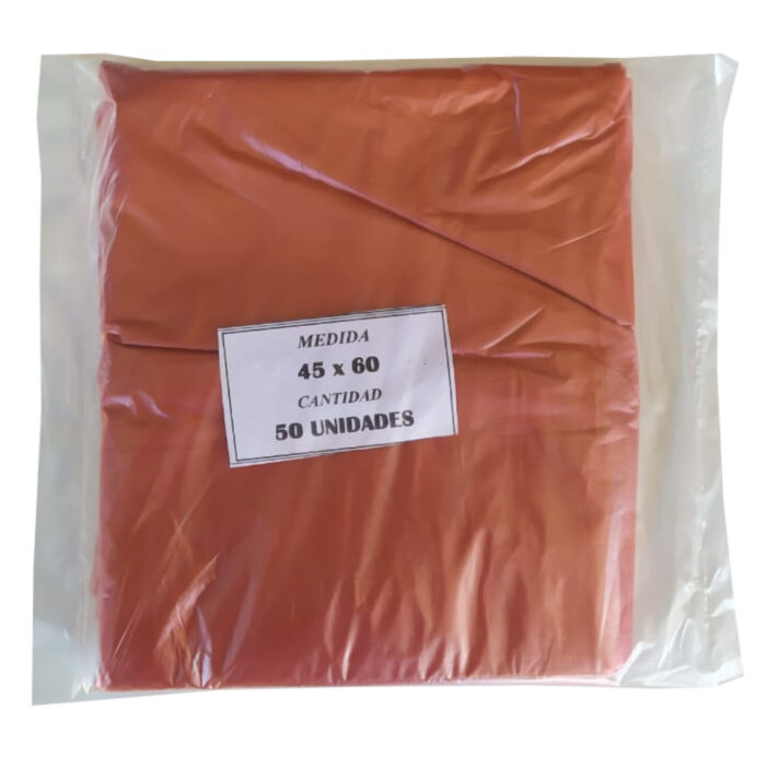 Bolsas de residuo 45cm x 60cm x 50u. Rojas