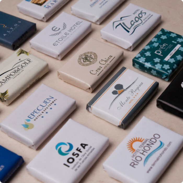 Jabones hotel con logo personalizado