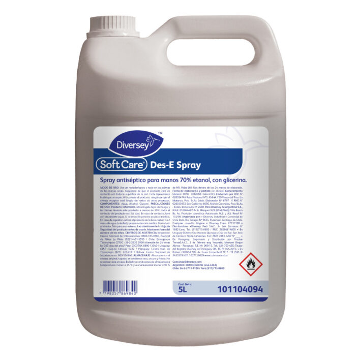 SoftCare Des-E Spray Sanitizante para manos x 5lts